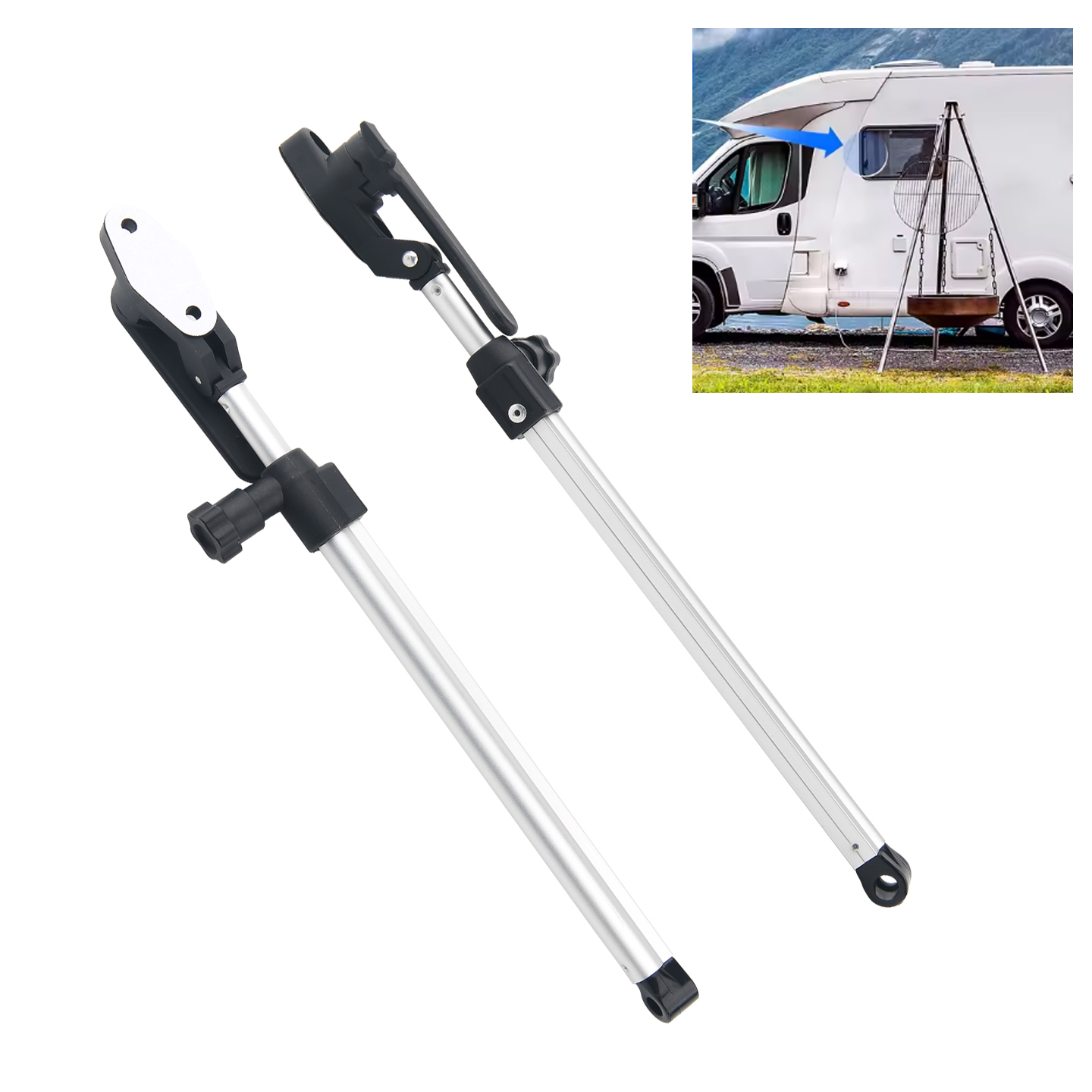 Window Lock Bar - 2 Pieces RV Window Support Rod