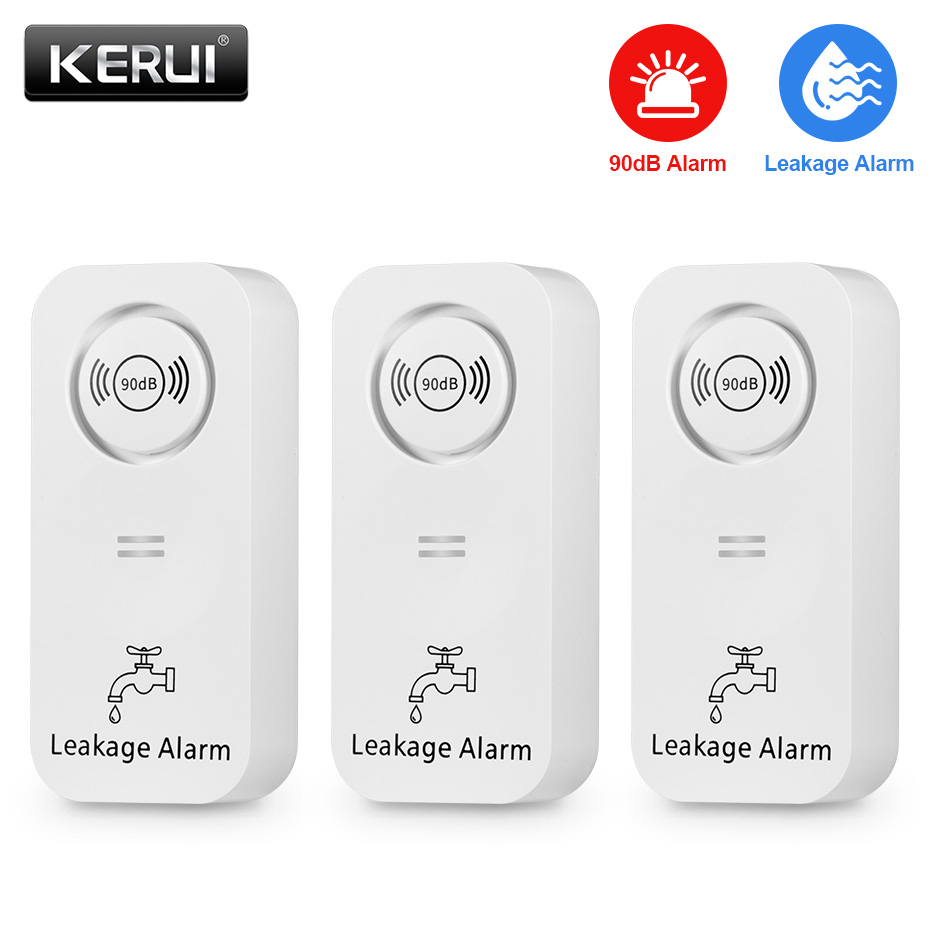 Water Alarm Sensor - KERUI Wireless Water Sensor 90dB Alarm
