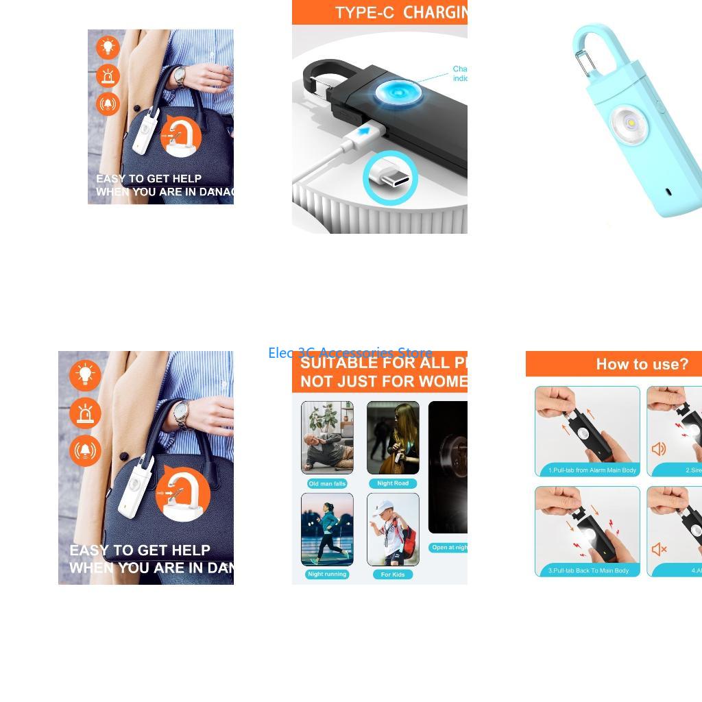Personal Alarm Keychain - Y51A Personals Security Alarm 140dB with