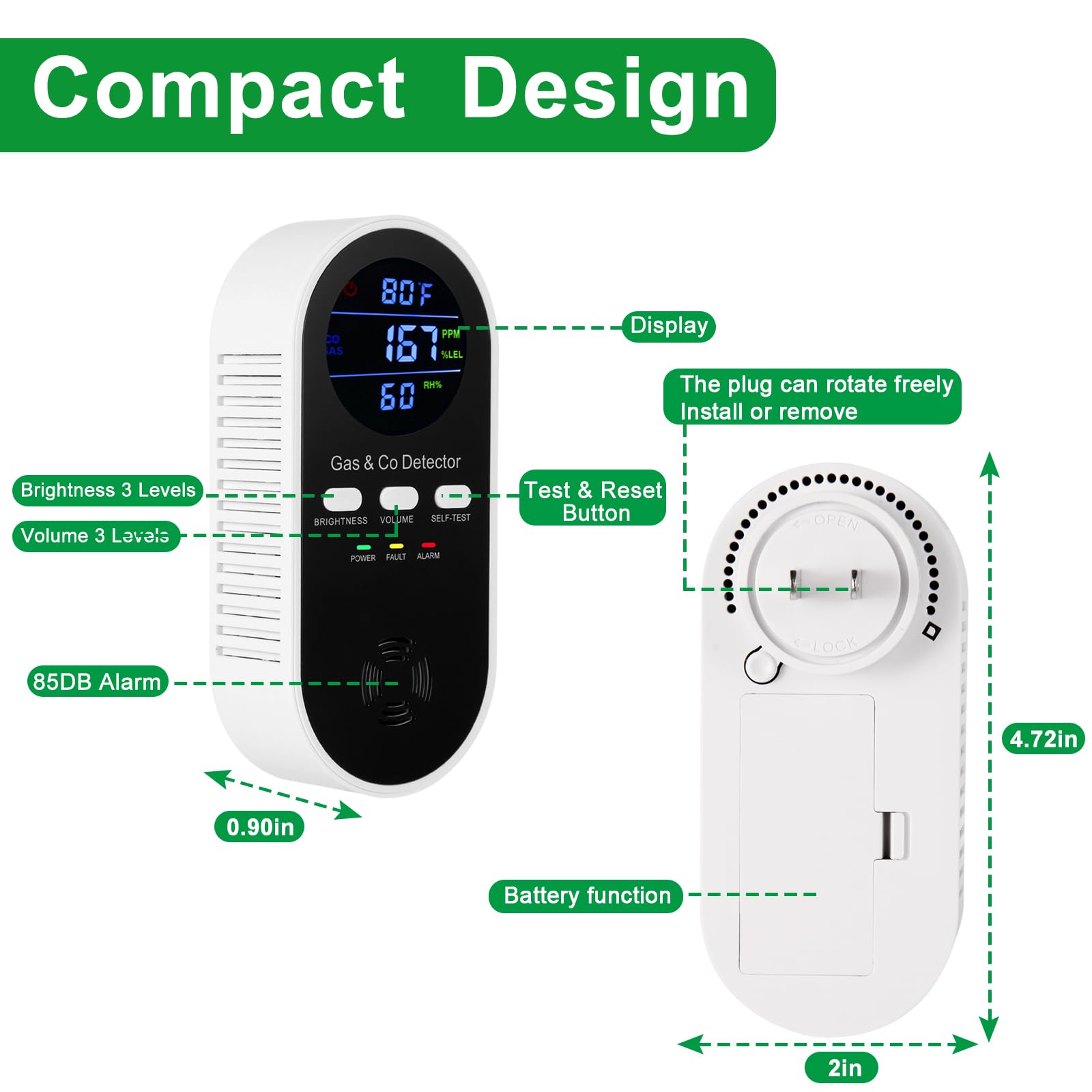 5-in-1 Combination Explosive G - Co Detector Plug review and price