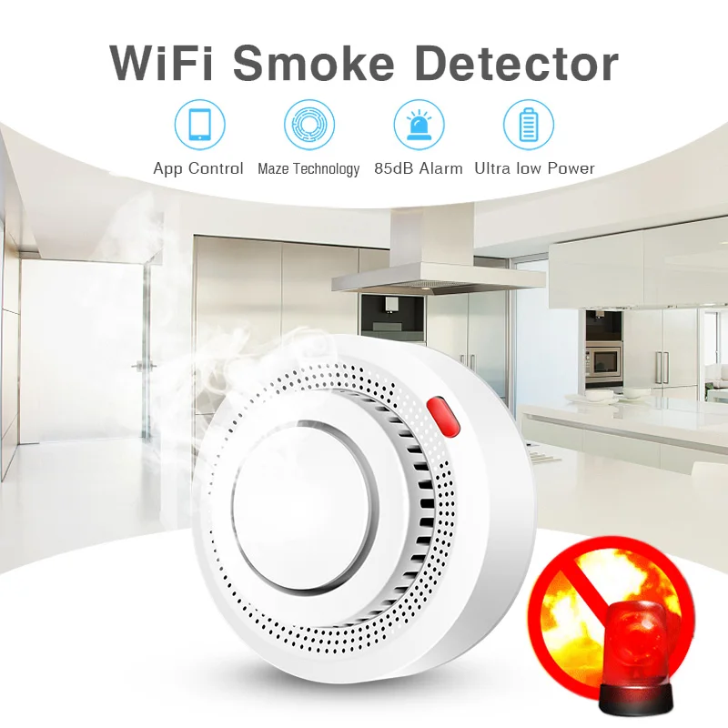 Tuya Smart WiFi Smoke Sensor F - Smoke Detector Interconnected review and price