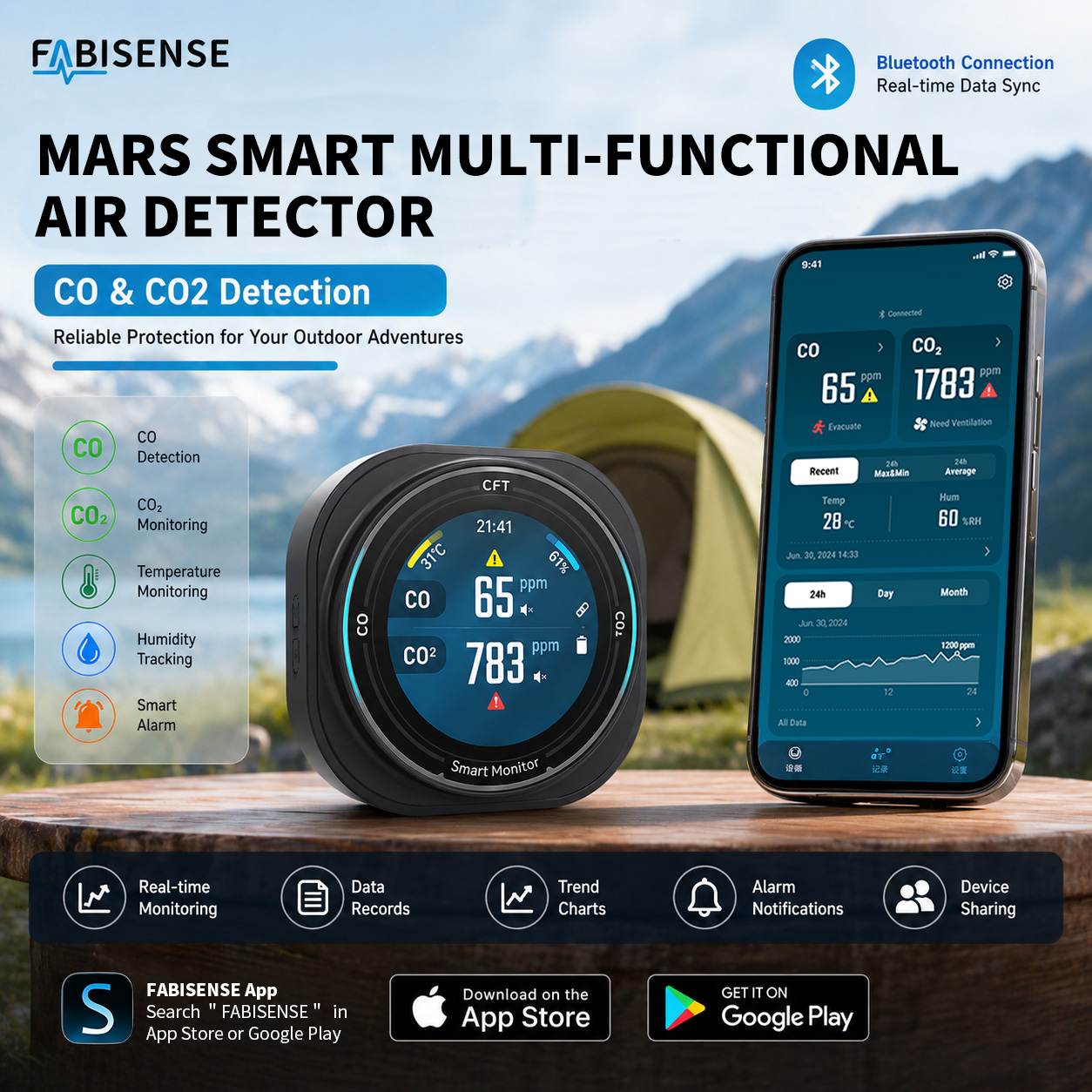 FABISENSE Portable Air Quality - Co Detector Plug review and price