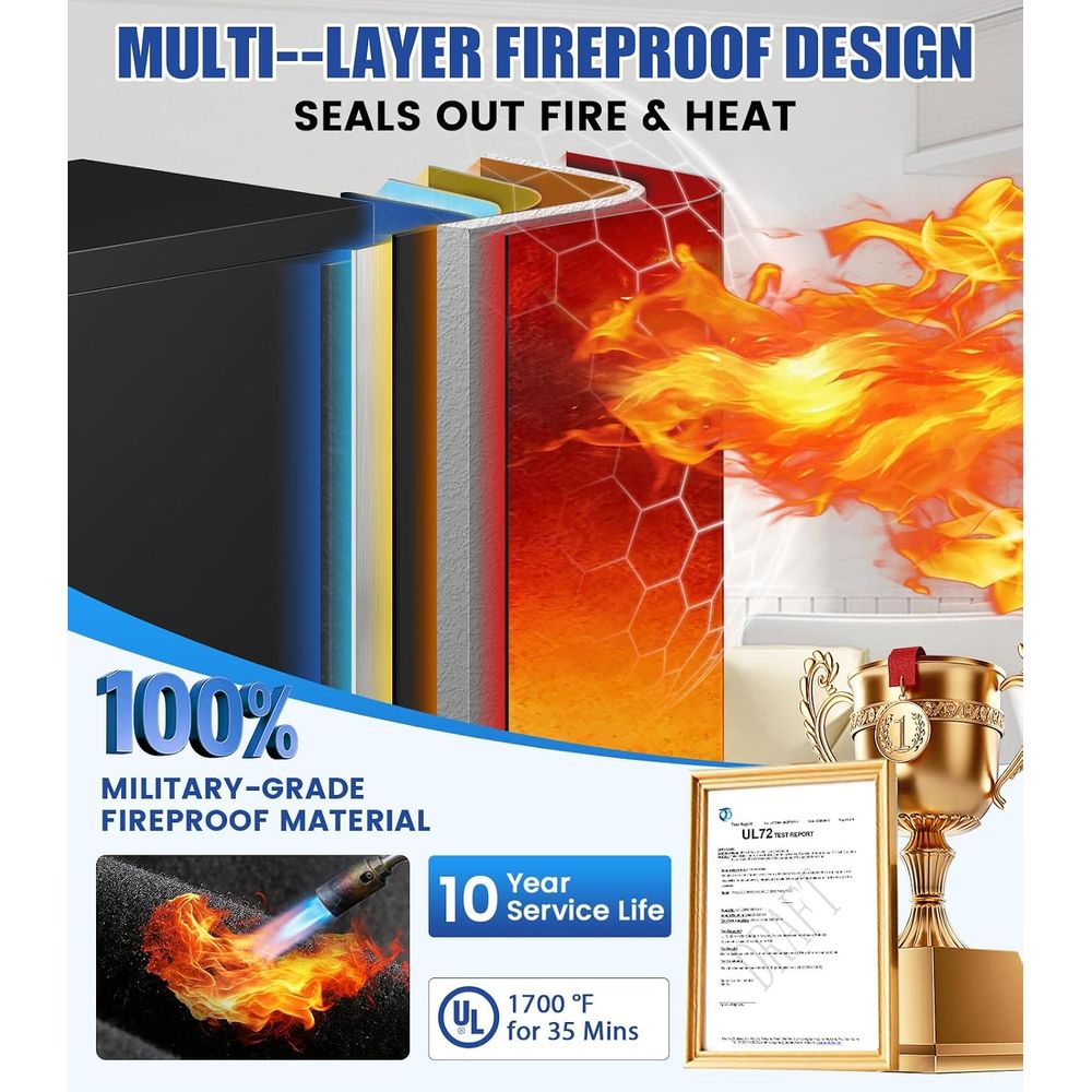 Large Biometric Safe with 35 M - Fire Safe Document review and price