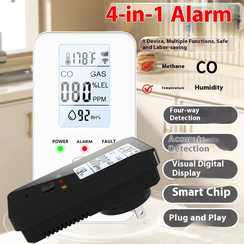 4 In 1 Gas Detector Carbon Mon - Co Detector Plug review and price