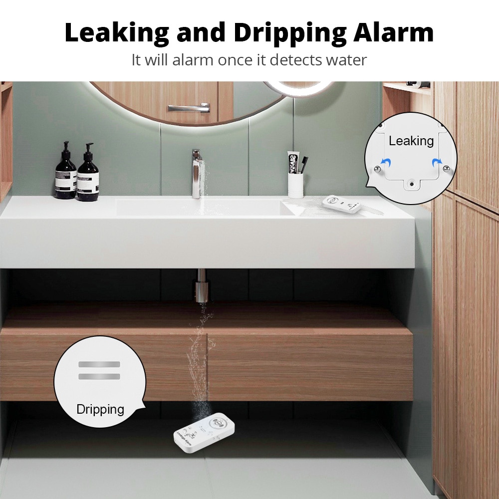 KERUI Wireless Water Sensor 90 - Water Alarm Sensor review and price