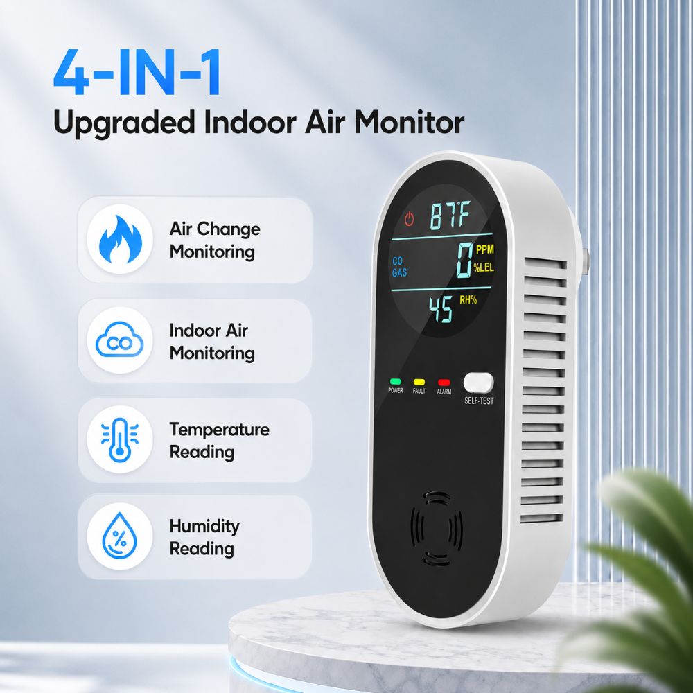 4 in 1 LED Display Gas Detecto - Co Detector Plug review and price