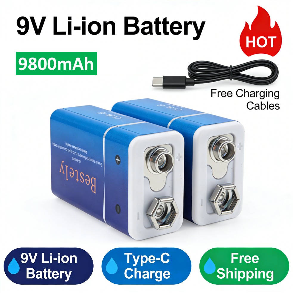 Rechargeable 9V Battery, 9800m - Smoke Detector Interconnected review and price