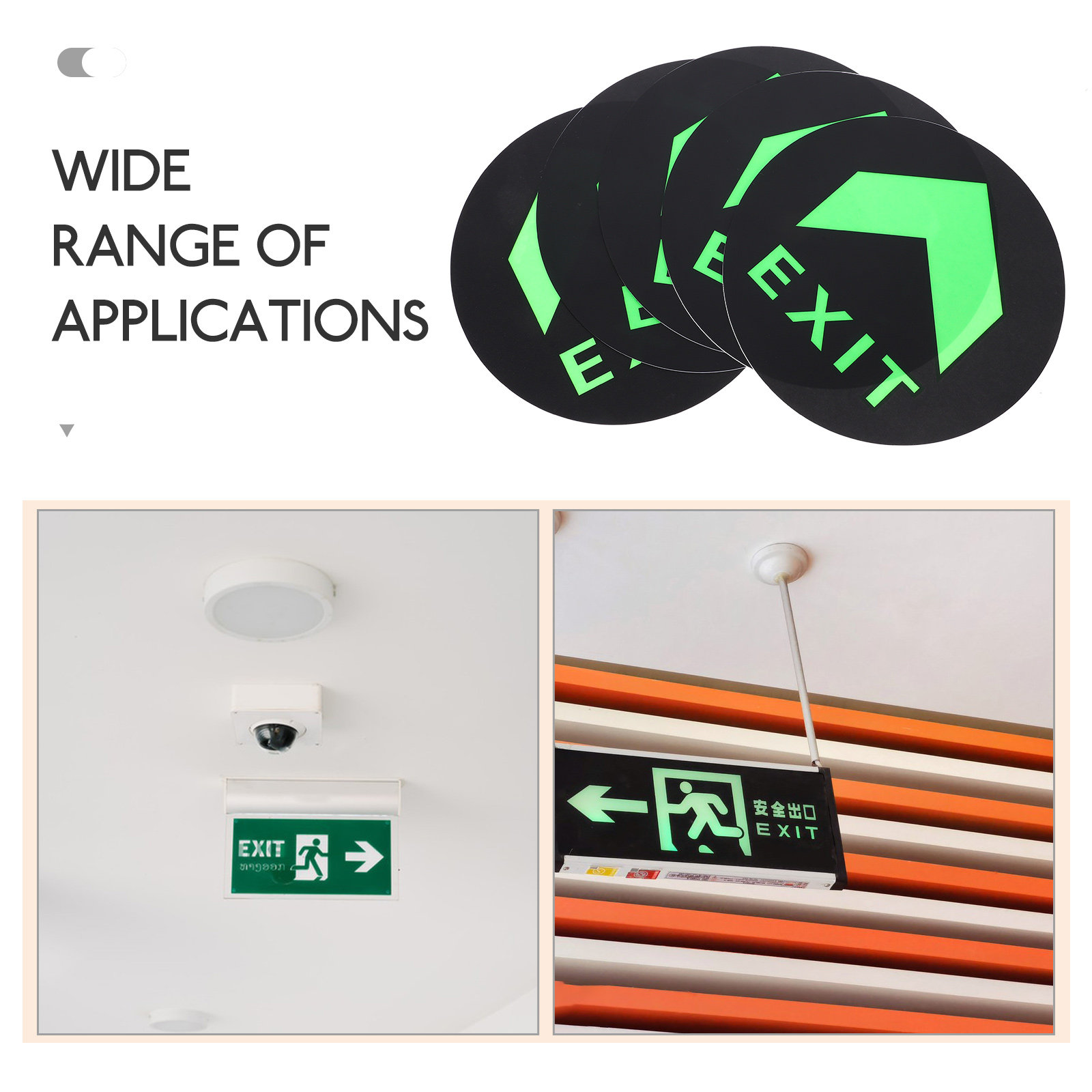5Pcs Glow in The Dark Exit Sig - Emergency Exit Sign review and price