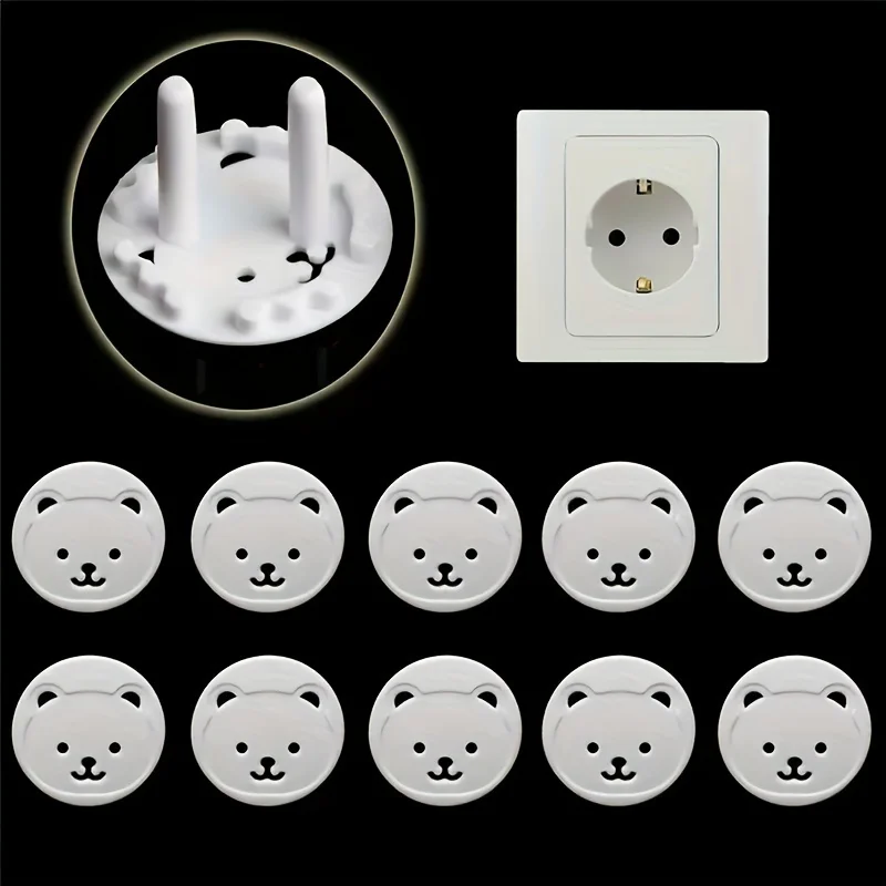 10pcs Bear EU Power Socket Ele - Outlet Cover Baby review and price