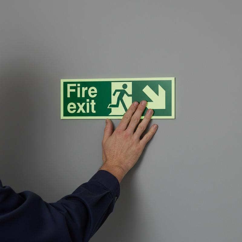 1 Sheet Glow-In-The-Dark Safet - Emergency Exit Sign review and price