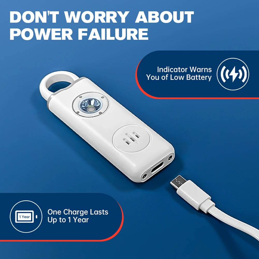 130dB Rechargeable Personal Al - Personal Alarm Keychain review and price