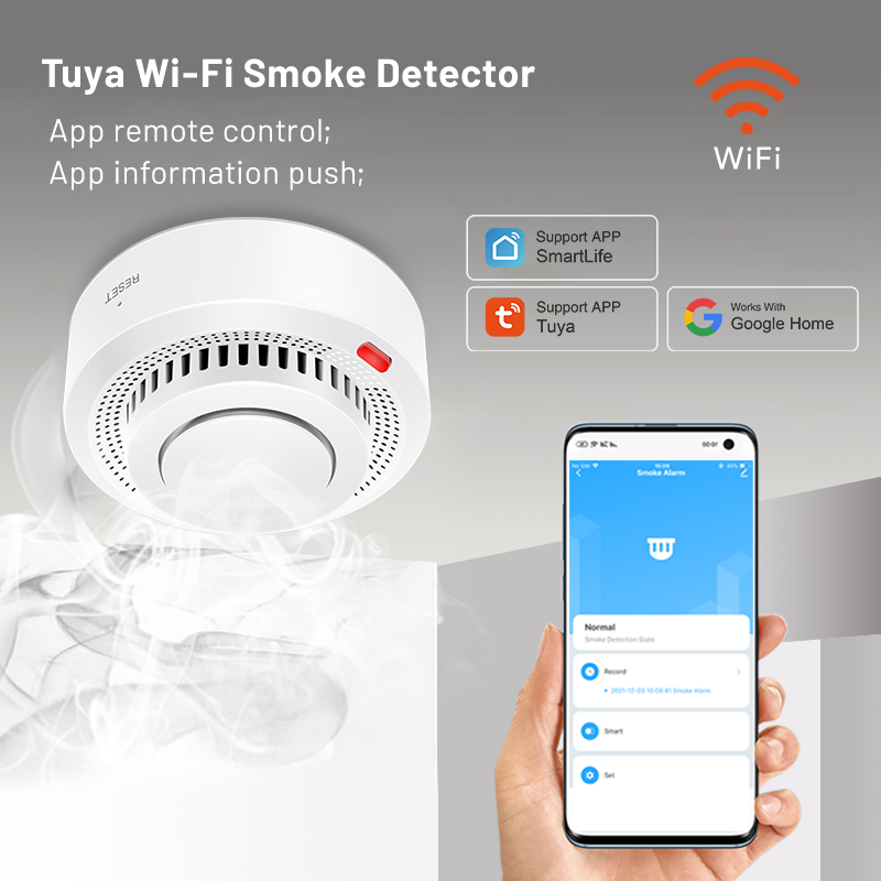 6Pack Tuya WiFi Smart Smoke Se - Smoke Detector Interconnected review and price