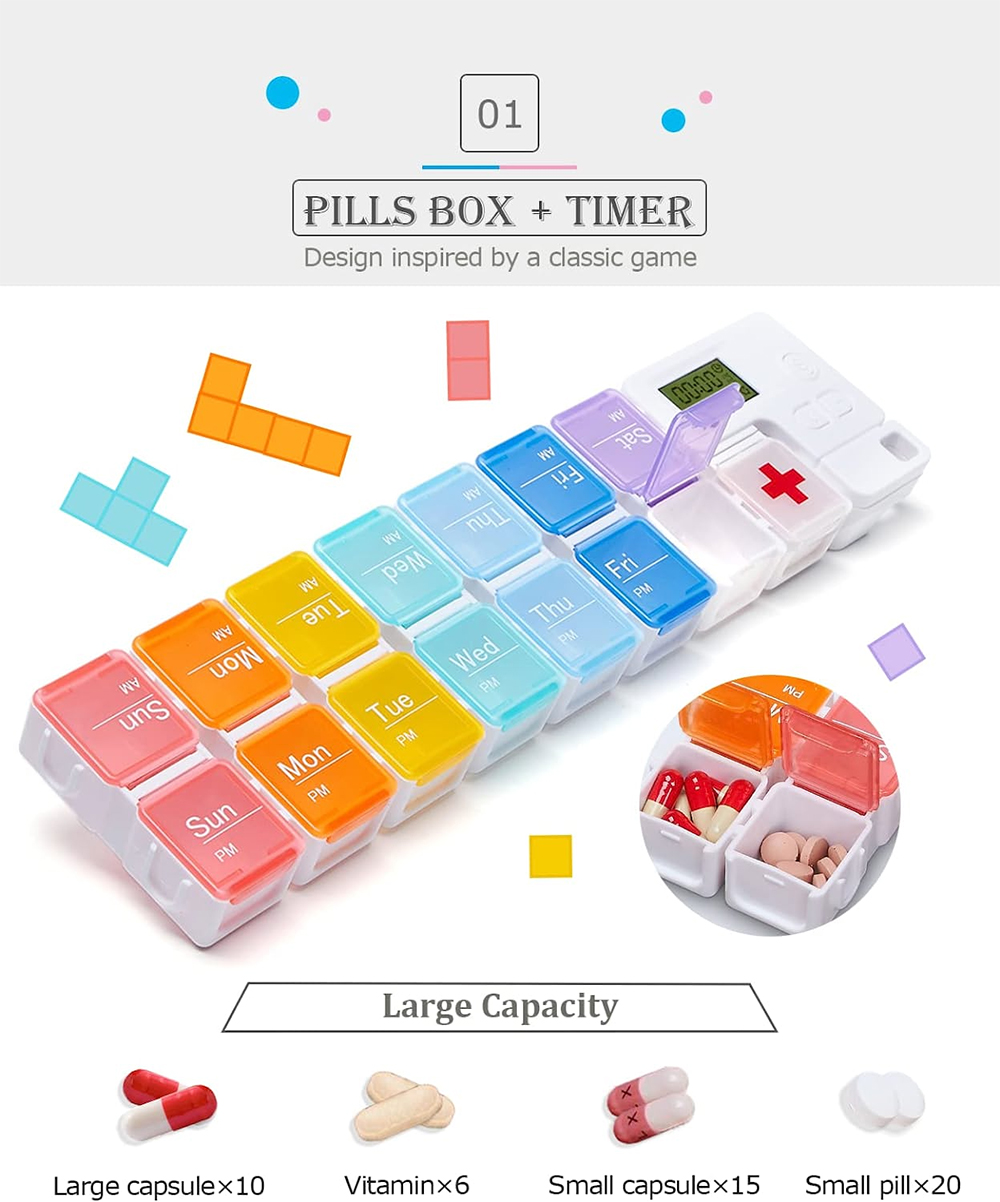 7-Day Pill Organizer with Medi - Medicine Cabinet Lock review and price